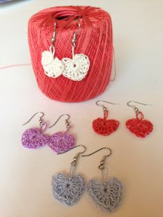 Crochet earrings/heart crochet earrings/ baby blue by MunandMe Heart Crochet, Earrings Heart, Mini Heart, Pink Earrings, Earrings Dangle, Heart Jewelry, Heart Earrings, Mom Gift, Etsy Finds