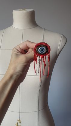 Брошь глаз. Ручная работа. Дизайнер. Аксессуары бижутерия украшения. Eye devil brooch pin jewelry Orange Outfits, Pin Jewelry, Brooch Pin, Tattoos, Orange