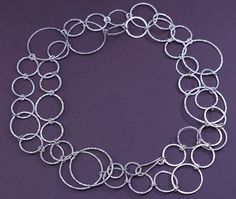 "40\", vintage sterling silver handmade necklace, fine 925 silver textured flatten circle chain, silver tested" Elegant Silver Full Circle Necklace, Silver Link Necklace With Adjustable Fit, Handmade Sterling Silver Full Circle Necklace, Adjustable Silver Link Necklace, Silver Oval Link Metal Necklace, Silver Nickel-free Link Necklaces, Hammered Sterling Silver Oval Link Jewelry, Nickel-free Link Silver Necklaces, Nickel-free Silver Link Necklace