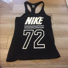 Nwot, Size Xs Nike Casual Racerback Top, Trendy Nike Workout Tops, Nike Black Sporty Tank Top, Nike Casual Moisture-wicking Tank Top, Nike Moisture-wicking Tank Top For Running, Nike Moisture-wicking Tank Top For Yoga, Nike Moisture-wicking Sportswear Tank Top, Nike Tank, Nike Tank Tops