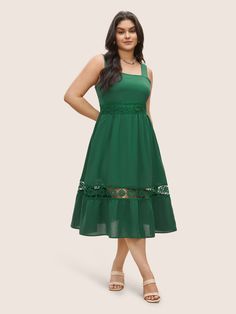 Lace Patchwork Dress, Emerald Style, Trendy Dress, Clothing Plus Size, Lace Patchwork, Emerald Color, Modern Women, Patchwork Dress, Style Outfits