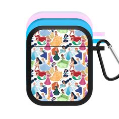 Get ready to show off your love for Disney Princesses with our Disney Princess Pattern AirPods Case! Designed for a range of AirPods models, including 1, 2, 3 and AirPods Pro, this case is made from soft and flexible silicone for protection and style. 
 Available in black, blue, or pink, our case is printed with a fun Disney Princess pattern on one side. It also comes with a handy keyring clip so you can easily attach it to your bag, belt, or keys for on-the-go convenience. 
 Designed and hand-printed in the UK, our Disney Princess Pattern AirPods Case is the perfect accessory for young teenagers who want to add a touch of magic to their everyday routine. Plus, with free worldwide shipping and a tree planted for every order, you can feel good about your purchase too! Disney Princess Pattern, Blue Airpods, Princess Pattern, Blue Or Pink, Bag Belt, Everyday Routine, Pattern Case, Airpods Case, Disney Princesses