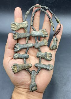 Rare Old ancient unique Bactrian stone hand figure pendent necklace Shaman Necklace, Ancient Pendant, Amulets And Talismans, Ancient Necklace, Primitive Jewelry, Magic Charms, Sculptural Jewelry, Talisman Jewelry, Medieval Jewelry