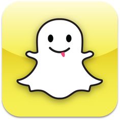 a snap icon with a smiley face on it