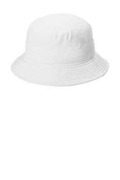 Twill Classic Bucket Hat - WHITE - L/XL | Port Authority Twill Classic Bucket Hat in White Size Large/XL | Cotton White Flat Brim Bucket Hat For Vacation, White Cotton Bucket Hat One Size, White Curved Brim Bucket Hat For Vacation, Adjustable White Cotton Bucket Hat, White Cotton Sun Hat With Short Brim, White Brimmed Cotton Sun Hat, Trendy White Brimmed Bucket Hat, White Cotton Brimmed Sun Hat, Casual White Wide Brim Hat