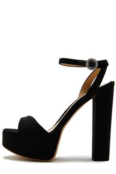 Khloe Silk Faille Platform Special Occasion Gowns, White Platform, Monique Lhuillier, T Strap, Chunky Heel, Black Silk, Black Satin, Chunky Heels, Black Fashion