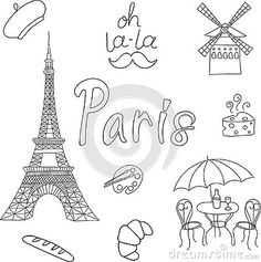 the eiffel tower and paris symbols