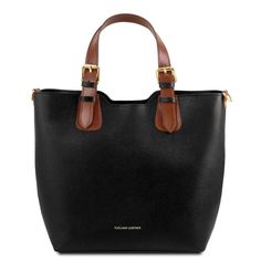 Made with Italian vegetable tanned, pressed Saffiano leather that is rich in color, and resistant to stains, scratches and water. Black Luggage, Soft Leather Handbags, Italian Leather Bags, Sewing Leather, Handbag Black, Black Leather Handbags, How To Make Handbags, Prada Handbags, Shopper Bag