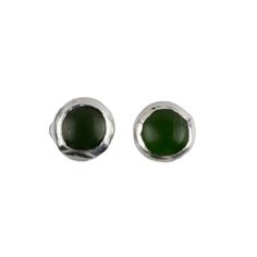 Looking for a stylish yet calming addition to your jewelry collection? Check out these beautiful jade and sterling silver stud earrings. With their elegant design and soothing properties, they're the perfect way to add a touch of luxury to your everyday look. Made with high-quality materials, these earrings are sure to stand the test of time. Plus, with a width of 0.25 inches and posts measuring 0.5 inches long, they're the ideal size for everyday wear. Don't miss out on this must-have accessory that brings good luck and positivity into your life! Sterling Silver Stud Earrings, Silver Stud Earrings, Sterling Silver Studs, Sterling Silver Earrings Studs, Made Goods, Silver Earrings Studs, Silver Studs, Everyday Look, Good Luck