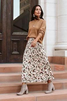 Need some midi skirt outfit ideas? I've rounded up a bunch of skirt outfit ideas for all seasons, and both casual and dressy! #FallFashionInspo #AutumnVibes #ChicFallStyle #BootSeason #FallEssentials #CasualFallOutfits #PlaidSeason #StreetStyleFall #CozyLayers #winter #cozyseason #love #datenight Fall Midi Skirt Outfit, Church Outfit Winter, Church Outfit For Teens, Church Outfit Casual, Black Fall Outfits, Outfits Church, Skirt Outfits Fall