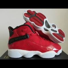 Michael Jordan Wore Seven Different Silhouettes Of His Signature Sneaker While Winning Six Nba Championships With The Bulls. The Air Jordan 6 Rings Is A Tribute To Each Championship. Like New- Size 9 Red Synthetic Athleisure Sneakers, Casual Breathable Jordan Training Shoes, Casual Basketball Shoes For Training With White Sole, Casual Synthetic Basketball Shoes For Training, University Red Jordan Shoes With Branded Insole, University Red Jordan Shoes, University Red Basketball Shoes For Streetwear, Casual High-top Jordan Shoes For Training, Casual Low-top Jordan Training Shoes