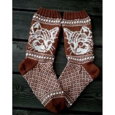 Fair Isle Socks, Colorwork Knitting, Cat Socks, Sock Knitting Patterns, Crochet Socks, Sock Patterns, Fair Isle Knitting, Wool Socks, Knitting Charts