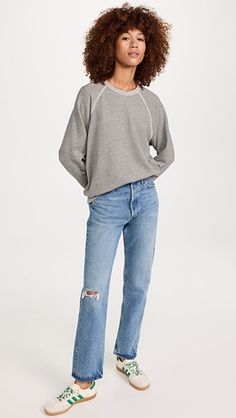 THE GREAT. The College Sweatshirt | SHOPBOP Distressed Long Sleeve Cotton Sweater, Distressed Cotton Long Sleeve Sweater, Distressed Long Sleeve Cotton Sweatshirt, Distressed Long Sleeve Sweatshirt For Fall, Distressed Cotton Long Sleeve Sweatshirt, Distressed Cotton Sweatshirt, Fall Long Sleeve Distressed Sweatshirt, Distressed Sweatshirt For Fall With Relaxed Fit, Distressed Relaxed Fit Sweatshirt For Fall