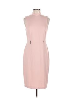 Express Cocktail Dress Size: Medium Pink Dresses - used. 95% POLYESTER, 5% SPANDEX, Sheath, Mock, Solid, Knee Length, Sleeveless | Express Cocktail Dress - Sheath: Pink Solid Dresses - Used - Size Medium Pink Cocktail Dress, Solid Dress, Pink Dress, Knee Length, Cocktail Dress, Women Handbags, Womens Dresses, Dresses, Pink