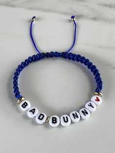 Blue bad bunny bracelet  Returns & exchanges  NOT ACCEPTED  But please contact me if you have problems with your order. Bad Bunny Inspired Bracelet, Bad Bunny Bracelet Ideas, Bad Bunny Bracelet, Blue Bracelets For Festivals, Bad Bunny Necklace, Novelty Personalized Blue Bracelets, Blue Adjustable Novelty Jewelry, Blue Novelty Personalized Bracelets, Personalized Blue Novelty Bracelet