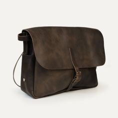 Bleu de Chauffe | Men | Leather messenger bag | Joris Postman Bag | Sac cuir Made in France Leather Crafting, Men's Bags, Steam Engine, Leather Projects, Leather Work