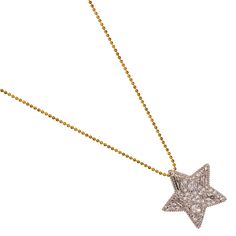 Shine bright with the Sparkly Baguette Diamonds Big Star Love Statement Necklace. This bold and glamorous necklace features a large star pendant encrusted with sparkling diamonds, with additional baguette diamonds enhancing its brilliance. The sleek gold steel chain perfectly complements the star, making it a standout piece for any fashion-forward wardrobe. Designed to keep the stars always with you, this stylish necklace is both a statement of elegance and a symbol of celestial beauty. Details 18K gold plated on Stainless Steel  Cz Diamonds  Necklace length 16" and 2'' extender Pendant height 0. 9'' Pendant width 0. 9'' Avoid contact with chemicals, makeup, parfume. Do not use dips or abrasive cleaners on necklace. To clean and brighten it up your necklace, wipe them gently with jewelry p Star Making, Diamonds Necklace, Forever Jewelry, Gold Statement Necklace, Baguette Diamonds, Stylish Necklace, Cuff Earrings, Baguette Diamond, Big Star