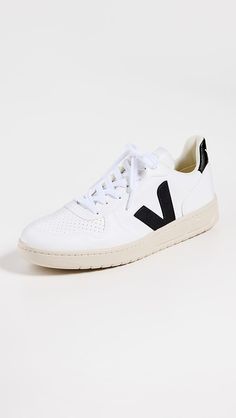 Veja V-10 Lace Up Sneakers | Shopbop White Lace-up Sneakers With Recycled Rubber, Eco-friendly Sneakers With Rubber Sole And Round Toe, Eco-friendly Low-top Sneakers With Gum Sole, Eco-friendly Low-top Sneakers, White Sneakers With Gum Sole And Recycled Rubber, White Sneakers With Contrast Sole In Recycled Rubber, White Sneakers With Recycled Rubber And Contrast Sole, White Low-top Sneakers In Recycled Rubber, Sporty Low-top Sneakers With Recycled Materials