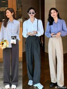 Korean Work Style, Korean Outfits Office Wear, Korean Style Work Outfit, Korean Outfits Office, Korean Office Style Work Outfits, Smart Casual Work Outfit Women Office Wear, Korean Work Outfit, Korean Business Casual, Kulot Pants Outfit