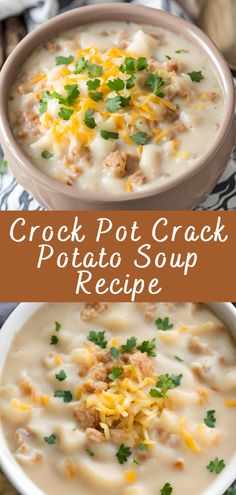 Gf Df Soup Crock Pot, Crockpot Cracked Potato Soup, Crockpot Potato Soup With Velveeta, Potatoes Soup Recipes Crock Pot, Cream Of Potato Soup Recipes Crock Pot, Quick Crockpot Potato Soup, Gluten Free Baked Potato Soup Crock Pot, Crockpot Recipes Easy Soup, Yukon Gold Potato Soup Crock Pot