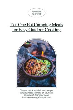 the front cover of an outdoor cooking cookbook, featuring a bowl of food with chopsticks in it