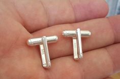 2 Solid Sterling Silver 925 Tube Cufflinks  findings FOR Jewelry designersNOTE: THIS ITEM IS FOR JEWELERY DESIGNERS TO MAKE FASHION CUFFLINKSSize: 17.31 mm x 6.14 mm x 4.50 mm (0.61 inches x 0.27 inches x 0.177 inches)Weight: 4 grams / 1 pairs Description: 2 Solid Sterling Silver 925 Tube Cufflinks  findings FOR Jewelry designers with High Quality Workmanship. With 925 hallmark as shown in images. This item is heavy and stronger comparing to other cufflinks.  our other cufflink findingshttps://w Make Fashion, Jewelry Designers, Small Detail, Cuff Links, Schmuck Design, Silver 925, Hallmark, Cufflinks, Jewelry Design