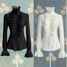 Great shopping ideas for Fashion Womens Tops Ruffles Long Sleeve OL Office Shirt Frilly Cuffs Blouse, Women's Top Fall Tops With Button Cuffs And Ruffled Collar, Classic Fall Blouse With Lace Cuffs, Ruffle Shirts Blouses, Victorian Top, Gothic Blouse, Women Steampunk, Women Ruffle Blouse, Mode Chanel, The Office Shirts