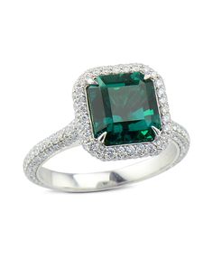 Rare, untreated Colombian emerald set in platinum with round brilliant cut diamonds. Green Emerald And Diamond Ring, Emerald Jewelry Ring, Indian Traditional Jewellery, Colombian Emerald Ring, Jump Ring Jewelry, Emerald Set, Vintage Jewellery Rings, Black Stud Earrings, Engagement Rings Affordable