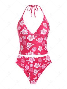 PRODUCT DESCRIPTIONFeatures:Wire Free,Padded (Removable Pads),LinedMaterial:Polyester,SpandexNeckline:HalterPattern Type:Floral,Plant,LeafSwimwear Category:Tankini SetType:Tank Style Swimwear,Full Coverage SwimwearFabric Stretch:High Stretch Bright Swimsuit, Floral Swimwear, Neon Bikinis, Swimsuits Outfits, Floral Leaves, Vintage Swimsuits, Cute Bathing Suits, Mode Ootd, Tankini Set