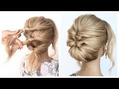 How to Style Your Hair for a Wedding the EASY WAY - YouTube Curly Hair Natural Curls Hairstyles, Hair Dyi, Hair For A Wedding, Wedding Updos For Long Hair, Sanggul Modern, Hoco Hair Ideas Curls, Wedding Hair Up, Easy Updo Hairstyles, Wedding Updos