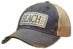 Vintage Life - Vintage Life Beach Girl Distressed Trucker Cap in Navy Blue - Little Miss Muffin Children & Home Drinks Well With Others, Girl Trucker, Lake Girl, Distressed Baseball Cap, Women Trucker, Hat Patches, Mesh Hat, Womens Baseball Cap, Vintage Life