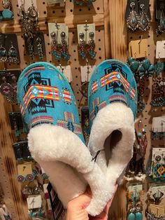 No heel Western Shower Shoes, Southwestern Style Turquoise Opal Ring As Gift, Aztec Cowgirl Boots, Pendleton Slippers, Aztec Shoes, Cowhide Handbags, Western Babies, Christmas Sale, Halloween Christmas