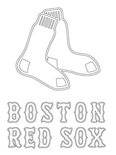 the boston red sox logo is shown in black and white, with the word boston red sox