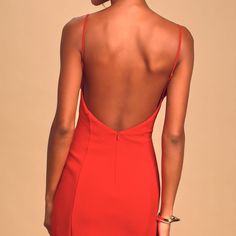 Never Worn - Tags Still On - Red Bodycon Dress. Size Small Red Simple Mini Dress Formal, Women Anatomy, Open Back Cocktail Dress, Senior Hoco, Mini Dress Cocktail, Red Backless Dress, Red Bodycon Mini Dress, Pink Purple Dress, Short Cocktail Dresses