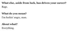 the words are written in black and white on a piece of paper that says what else, aside from luck, has driven your career