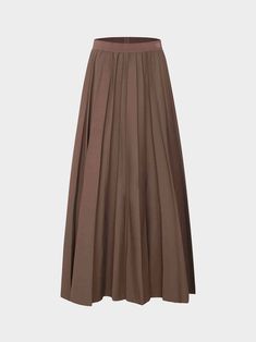 This Pleated Skirt 37"-Brown is the perfect addition to your wardrobe. With it's elegant pleating, this skirt is a versatile and timeless piece that will elevate any outfit.