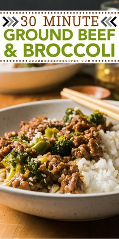 Here's an easy homemade meal if you're craving some Asian food! Not only is this ground beef with broccoli stir fry a quick weeknight dinner in just 30 minutes, but it is also healthy and delicious. Save this ground beef and broccoli recipe! Heart Healthy Recipes With Ground Beef, 1 Lb Ground Beef Recipes Healthy, Ground Beef With Broccoli, Heart Healthy Ground Beef Recipes, Ground Beef Recipes Without Tomatoes, Ground Beef Summer Recipes For Dinner, Ground Beef Recipes Summer, Summer Ground Beef Recipes Easy Dinners, Summer Ground Beef Recipes