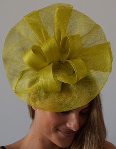 ~ Ready to ship ~ Standard shipping to the US 7-9 business days. EXPRESS to the US 5-7 business days. Large 11.8in (30cm) handmade lime green ladies fascinator with headband. The perfect statement hat for Spring Racing / Kentucky Derby 2019! Also ideal for a wedding, high tea-party, baby shower, bridal shower, cocktail party or special occasion. Available in other colors. WE SHIP WORLDWIDE See expected delivery times below Shop our full range of fascinators, derby hats and headpieces in different colors and styles here:  www.etsy.com/shop/TheHeadwearBoutique Customer Reviews: Jessica, Los Angeles- 'Friendly and helpful communication, fast international shipping and this fascinator headband is even more stunning than the photos. I'm really looking forward to going to the Derby!' Heather, Lo Luxury Yellow Fascinator For Wedding, Luxury Yellow Headpiece For Spring, Luxury Yellow Headpieces For Spring, Luxury Yellow Headpiece For Party, Luxury Yellow Hat Fascinator, Luxury Yellow Fascinator For Summer, Luxury Yellow Fascinator For Kentucky Derby, Derby Headband, Spring Racing Fashion