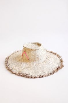 Woven Hat - Pink Natural Straw Beach Hat, Beachwear Hat For Sunbathing In Natural Color, Natural Beachwear Hat For Sunbathing, Natural Woven Sun Hat For Vacation, Spring Festival Palm Leaf Hats, Natural Straw Hat For Poolside Beachwear, Natural Straw Hat For Beach Vacation, Natural Straw Hat For Beachwear, Summer Festival Sun Hat Made Of Palm Leaf