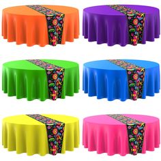 PRICES MAY VARY. Abundant Quantity for Your Party Needs: our package of 6 round plastic tablecloths ensures you'll have enough to decorate multiple tables for a kind of event; Whether it's a basic family gathering or a large event like a wedding, your needs are covered Attractive Colors for Vibrant Ambiance: our round disposable tablecloths come in a bright color offering a delightful aesthetic touch to gatherings; The richness of color enhances the ambiance and creates a lively atmosphere at yo Multiple Tables, Fiesta Table, Round Table Decor, Plastic Table Cover, Mexican Fiesta Party, Attractive Colors, Plastic Table Covers, Plastic Table, Round Table Covers