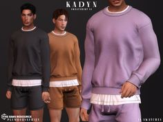 three male models wearing different colored clothing