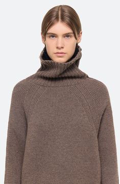 Side zippers add a distinctive modern element to this relaxed sweater made from soft, cozy wool and cashmere. Mock neck Long sleeves 70% wool, 30% cashmere Dry clean Imported Shopping Event, Female Model, Sweater Making, Mock Neck Sweater, Helmut Lang, Blazer Dress, Sweater Skirt, Turtleneck Sweater, Male Model