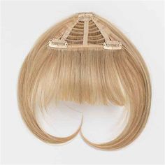 Who wouldn't love to flirt with this fun fringe? But don't snip - clip! These bangs blend seamlessly with your own hair. Going out with a bang has never been so much fun-or so commitment-free? This 5-inch long bang has 9¬Ω-inch face framing sides that blend seamlessly with your own hair! Style is shown in color: R6/30H - Chocolate Copper Remove Forehead Wrinkles, Bangs For Older Women, Women With Glasses, Bang Hair, Clip In Bangs, Best Wig Outlet, Wig Companies, How To Cut Your Own Hair, Forehead Wrinkles