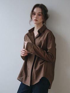 Composition : COTTON 90% POLYESTER 10%Color : BROWNCountry of Origin : KOREA Top Shirt, Composition, Top Outfits, The Originals, Clothes For Women, Quick Saves, Clothes, Color