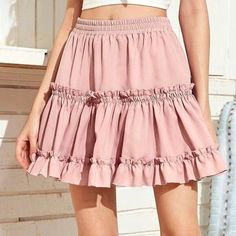 Shein High Waisted Light Pink Ruffle Skirt Pale Pink Ruffle Hem Skirt High Rise Slip On Ruffle Tiered Skirt Ballet Pink Ruffle Tiered Short Skirt Barbiecore Skirt Size Large 100% Polyester New Color May Vary Slightly Due To Lighting #Businessattire #Officewear #Backtowork #Interviewclothes #Businesscasual #Minimalist #Oldmoney #Newmoney #Retro #Y2k #Barbiecore #Balletcore #Cottagecore #Vintage #Fairycore #Academia #Kawaii #Grunge #Goth #Pastel #Mermaidcore #Dollskill #Kidcore #Madewell #Egirl #Urbanoutfitters #Princesspolly #Darkacademia #Preppy #90s #2000sstyle #Pinkskirt #Miniskirt #Shortskirt #Barbieskirt #Balletskirt #Cottagecoreskirt #Highwaistedskirt #Highriseskirt #Ruffleski Cute Pleated Mini Skirt For Spring, Pleated Tiered Skirt For Brunch, Tiered Pleated Skirt For Brunch, Cute Pleated Skirt For Summer, Cute Solid Color Summer Skirt, Cute Tiered Summer Skirt, Feminine High Waist Ruffled Mini Skirt, Cute Tiered Skirt For Summer, High Waist Ruffled Mini Skirt