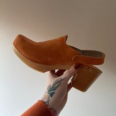 Leather Clogs by Kulikstyle Swedish Clogs Orange Leather Shoes Wooden Platform Shoes Women Clogs - Etsy Greece Platform Shoes Women, Swedish Clogs, Wooden Clogs, Slingback Shoes, Orange Leather, Leather Clogs, Clogs Shoes, Womens Clogs, Leather Care