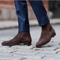 Men's+Handmade+Ankle+High+Brown+Chelsea+Leather+Suede+Boot Upper-Material+of+Shoes+:+Genuine+Leather+Suede Inner+material+:+Soft+Goat+Leather+Lining Sole+:+Buffalo+Leather+Sole Heel+:+Stack+heel+ Style+:+Chelsea+Boot Construction+:+Good+Year+Welted+Handmade+Stitched Shipping+:+FedEx+... Brown Suede Chelsea Boots, Men Boot, Quality Leather Boots, Chelsea Boots Mens, Ryan Guzman, Custom Design Shoes, Mens Ankle Boots, Karl Urban, Joe Manganiello