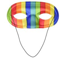 This rainbow eye half mask is a great accessory for your Pride event, Mardi Gras, Halloween party, cosplay or Masquerade ball event. One size fits most adults and teens (may fit larger children). One rainbow striped mask included with elastic band to hold it on. Other costumes and accessories are sold separately on our page – subject to availability. Ball Event, Pride Event, Rainbow Eyes, Half Mask, Masquerade Ball, Rainbow Pride, Halloween Cosplay, Rainbow Stripes, Costume Accessories