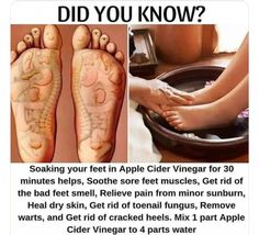 Cracked Heel Remedies, Healing Dry Skin, Natural Healing Remedies, Toenail Fungus, Detox Your Body, Detox Smoothie, Health And Fitness Tips, Diy Natural Products, Cider Vinegar