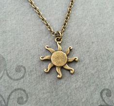 Sun Necklace Sun Charm Necklace Sun Jewelry Summer Necklace Summer Jewelry Bronze Necklace Celestial Sun Jewelry, Necklace Sun, Sun Charm, Moon Bracelet, Sun Necklace, Sun Pendant, Celestial Necklace, Bronze Necklace, Jewelry Summer